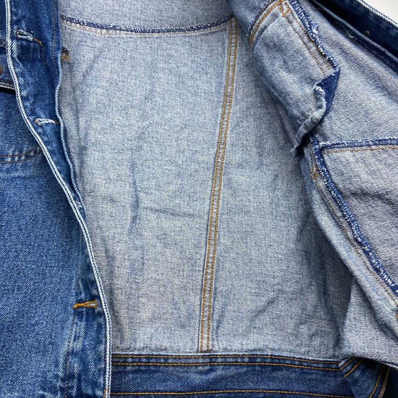 Bill Blass Cropped Jacket Women's XL Blue Denim 100% Cotton Pockets Button-Front - Picture 9 of 15